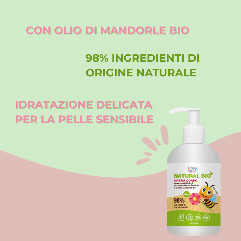 BABYSTAR CREMA CORPO NATURAL BIO 300 ML