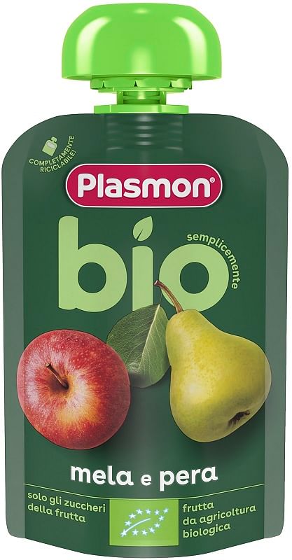 Plasmon Mela Pera Bio Pouches 100 G