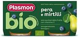 PLASMON OMOGENEIZZATO BIO PERA MIRTILLI 2 VASETTI X 80 G
