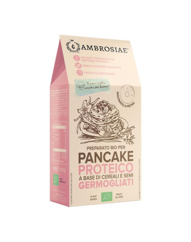 AMBROSIAE PREPARATO PER PANCAKE PROTEICO CON FARINA DI CECI 250 G