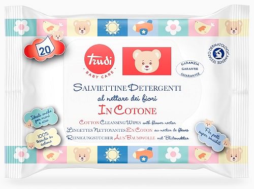 Trudi Baby Care Salviette Cotone 20 Pezzi