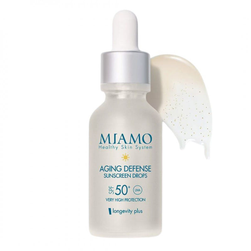 MIAMO NEW FORMULA MIAMO LONGEVITY PLUS AGING DEFENSE SUNSCREEN DROPS SPF50+ 30 ML