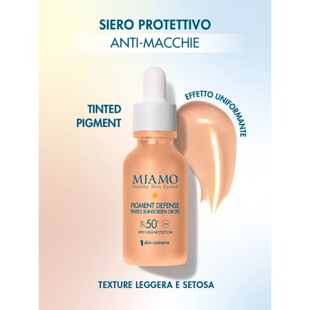 MIAMO NEW FORMULA MIAMO SKIN CONCERNS PIGMENT DEFENSE TINTED SUNSCREEN DROPS SPF50+ 30 ML