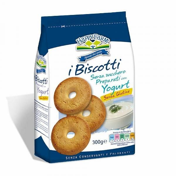 Happy Farm Biscotti Yogurt Senza Zucchero 200 G