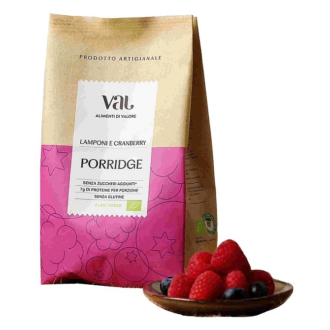 Val Bio Porridge Lamponi E Cranberry 300 G