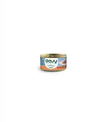 OASY WET CAT CAPRICE DADINI CON SALMONE E POLLO LATTINA 85 G