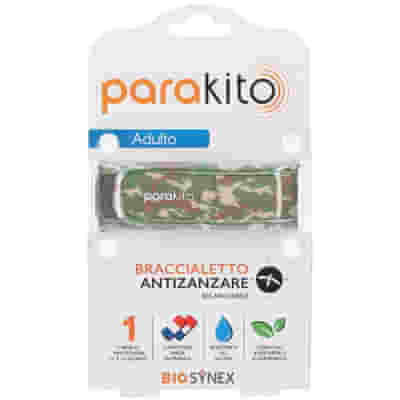 PARAKITO BRACCIALE ANTIZANZARE RICARICABILE ADULTI MIMETICO