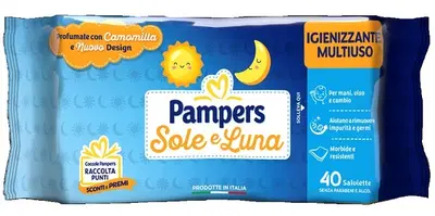 PAMPERS WIPES SOLE & LUNA 40 PEZZI PAMPERS WIPES SOLE & LUNA 40 PEZZI