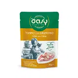 OASY WET CAT MORE LOVE TONNO CON GRANCHIO BUSTA 70 G
