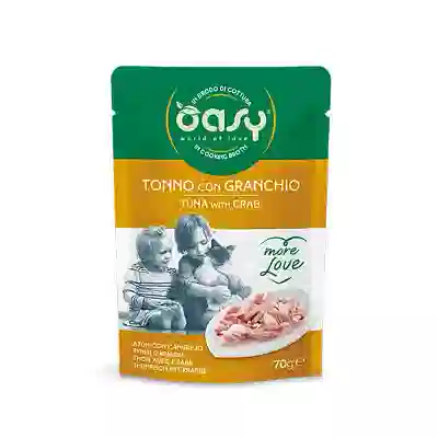 OASY WET CAT MORE LOVE TONNO CON GRANCHIO BUSTA 70 G