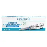 SIRINGA STERILE 2,5MM GAUGE 23 SOFARMAPIU' 10 PEZZI