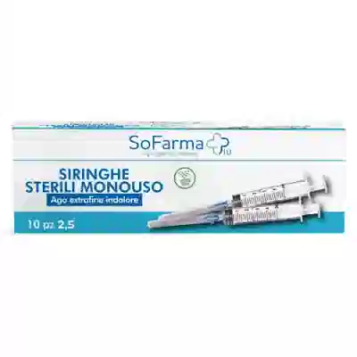 SIRINGA STERILE 2,5MM GAUGE 23 SOFARMAPIU' 10 PEZZI