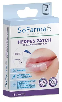 CEROTTO HERPES PATCH CON ACIDO IALURONICO 15 PEZZI SOFARMAPIU' CEROTTO HERPES PATCH CON ACIDO IALURONICO 15 PEZZI SOFARMAPIU'