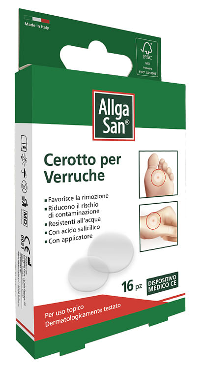 Cerotto Verruche Allgasan 16 Pezzi