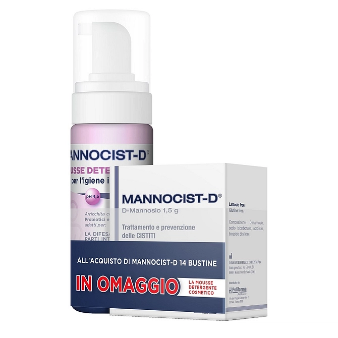 Mannocist D 14 Buste + Mannocist D Mousse Detergente Antibatterico 150 Ml In Omaggio