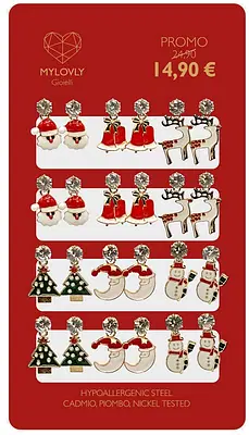 MYLOVLY GIOIELLI CHRISTMAS ORECCHINI MODELLI ASSORTITI MYLOVLY GIOIELLI CHRISTMAS ORECCHINI MODELLI ASSORTITI