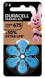 DURACELL EASY TAB 675 BLU BATTERIA PER APPARECCHIO ACUSTICO 6 PEZZI