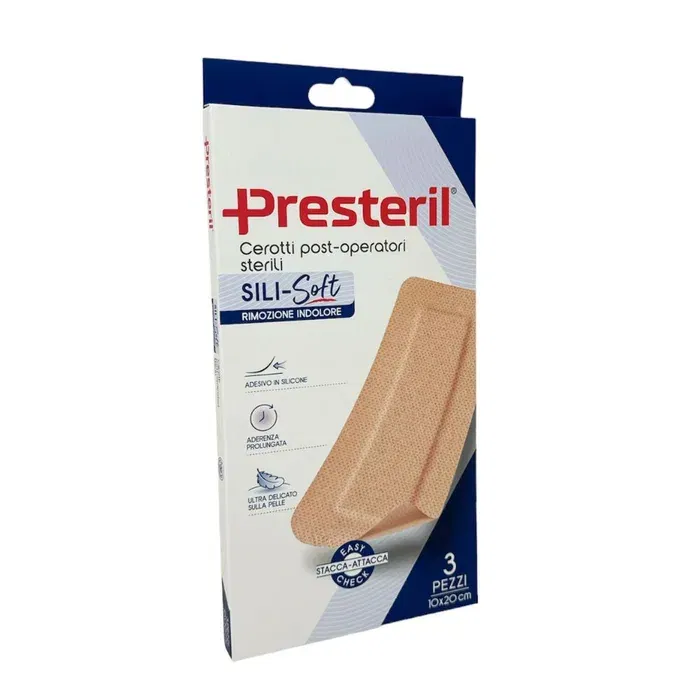 Cerotto Presteril Sili Soft Skin Post Operatorio 10 X20 Cm 3 Pezzi