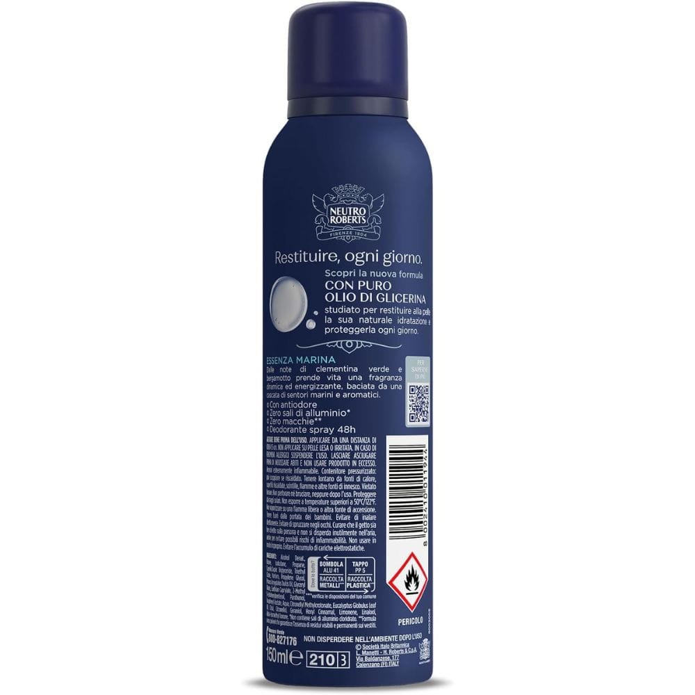 NEUTRO ROBERTS DEO SPRAY UOMO FRESCO MARINO 150 ML