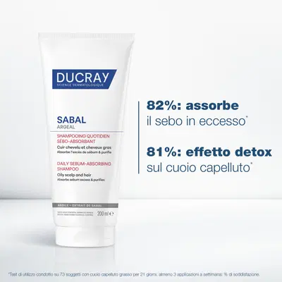 Sabal Argeal shampoo quotidiano sebo-assorbente 200ml Sabal Argeal shampoo quotidiano sebo-assorbente 200ml
