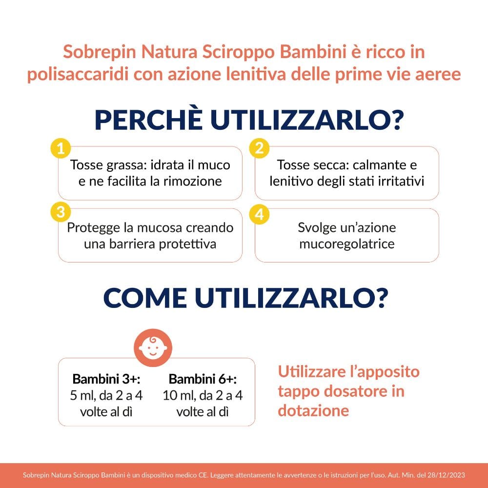 SOBREPIN NATURA SCIROPPO BAMBINI 180 ML