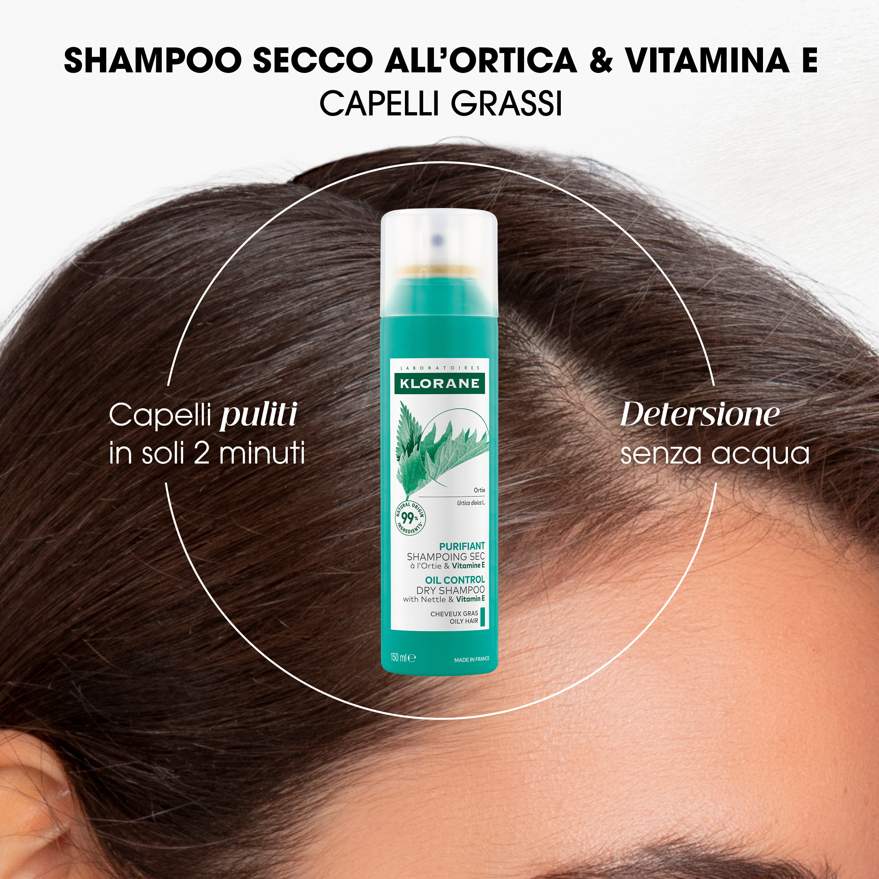KLORANE SHAMPOO SECCO ORTICA 150 ML