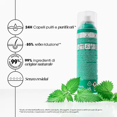 KLORANE SHAMPOO SECCO ORTICA CAPELLI SCURI 150 ML KLORANE SHAMPOO SECCO ORTICA CAPELLI SCURI 150 ML