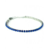 BRACCIALE ARGENTATO CRISTALLI ZAFFIRO