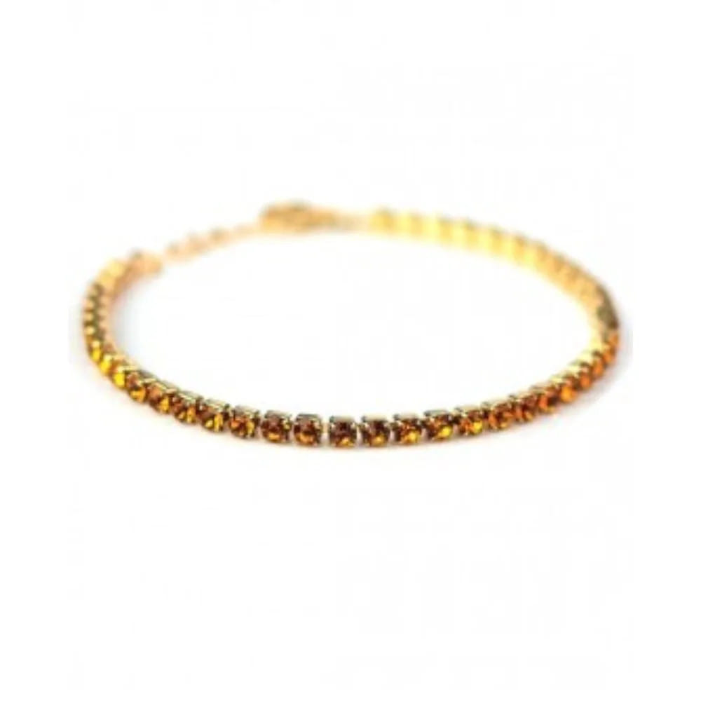 BRACCIALE DORATO CRISTALLI CITRINO