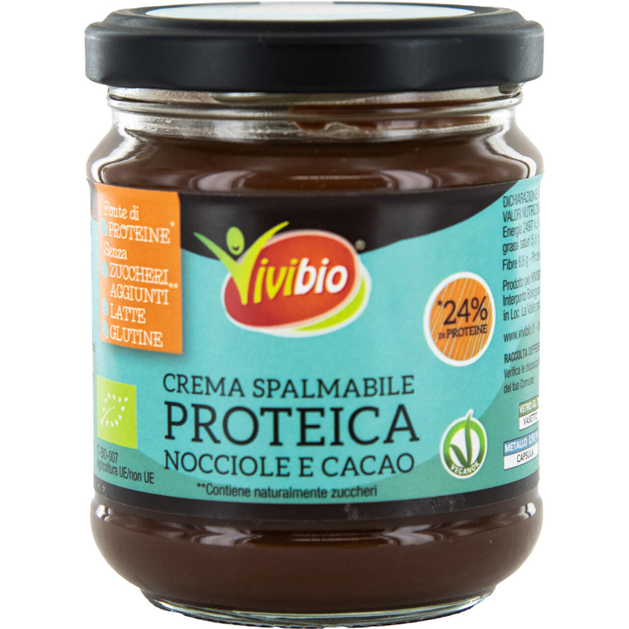 VIVIBIO CREMA NOCCIOLE CACAO PROTEICA 200 G