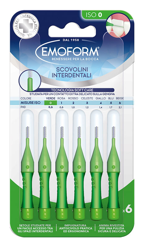 Emoform Scovolino Iso 0 Verde 6 Pezzi