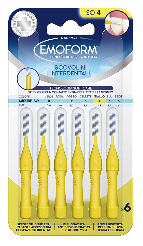 Emoform Scovolino Iso 4 Giallo 6 Pezzi