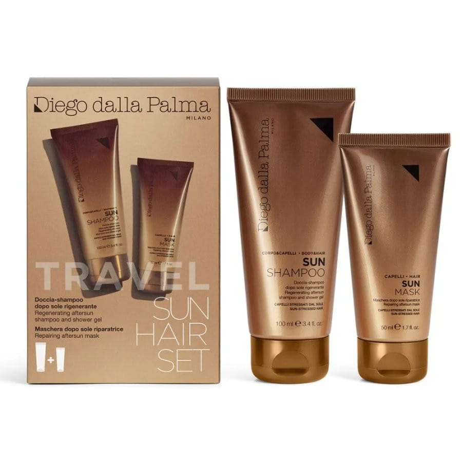 DIEGO DALLA PALMA KIT TRAVEL SOLARI CAPELLI DOCCIA SHAMPOO 100 ML + MASCHERA RIPARATRICE 50 ML