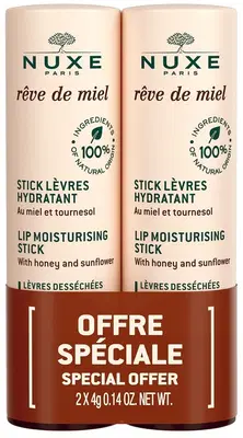 NUXE REVE DE MIEL DUO STICK LABBRA 2 PEZZI DA 4 G NUXE REVE DE MIEL DUO STICK LABBRA 2 PEZZI DA 4 G