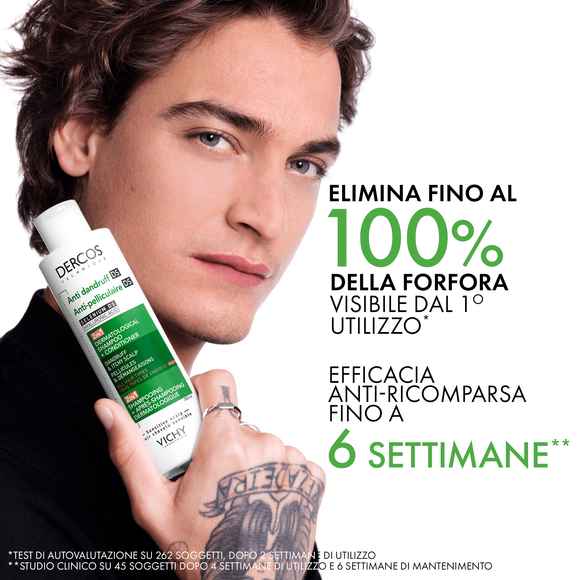 DERCOS TECHNIQUE ANTI DANDRUFF SHAMPOO 2IN1 200 ML