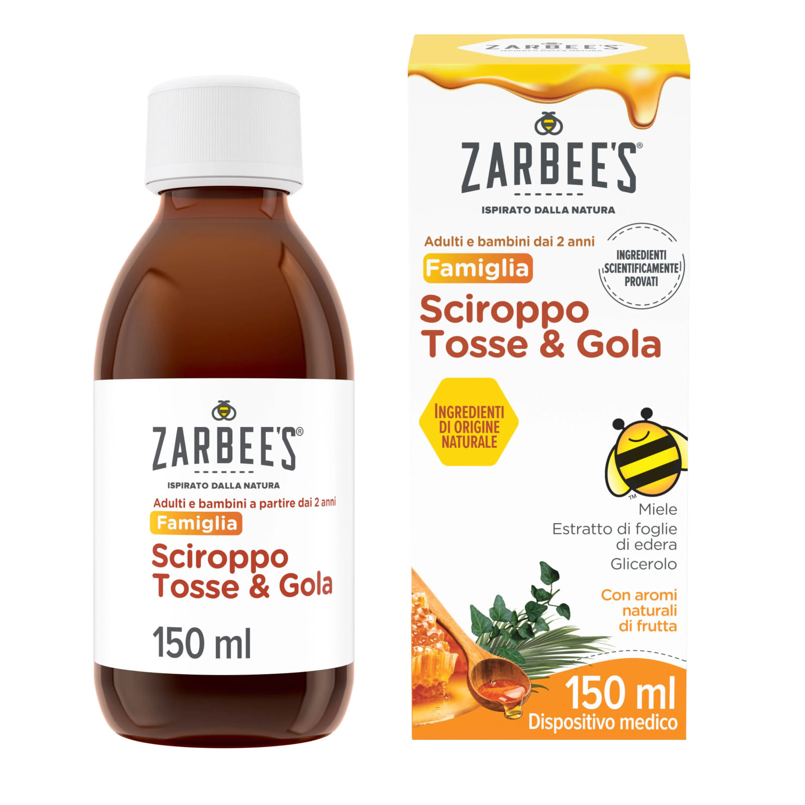 Zerbee's Famiglia Sciroppo Per Tosse E Mal Di Gola 120 Ml-image