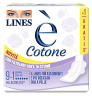LINES E' COTONE ALI ASSORBENTE ESTERNO 10 PEZZI