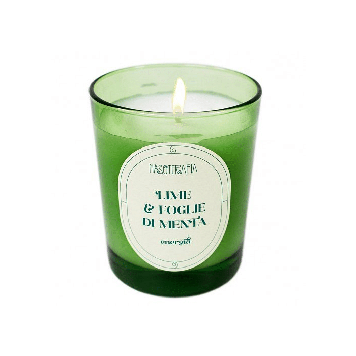 Candela 180 G Lime Foglie Menta