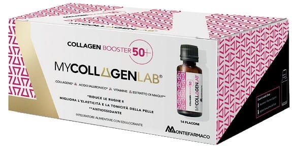 MYCOLLAGENLAB COLLAGEN BOOSTER 50+ 14 FLACONI CON EDULCORANTE SENZA GLUTINE E LATTOSIO