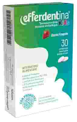 EFFERDENTINA KIDS FRAGOLA 30 COMPRESSE MASTICABILI DOPPIO STRATO