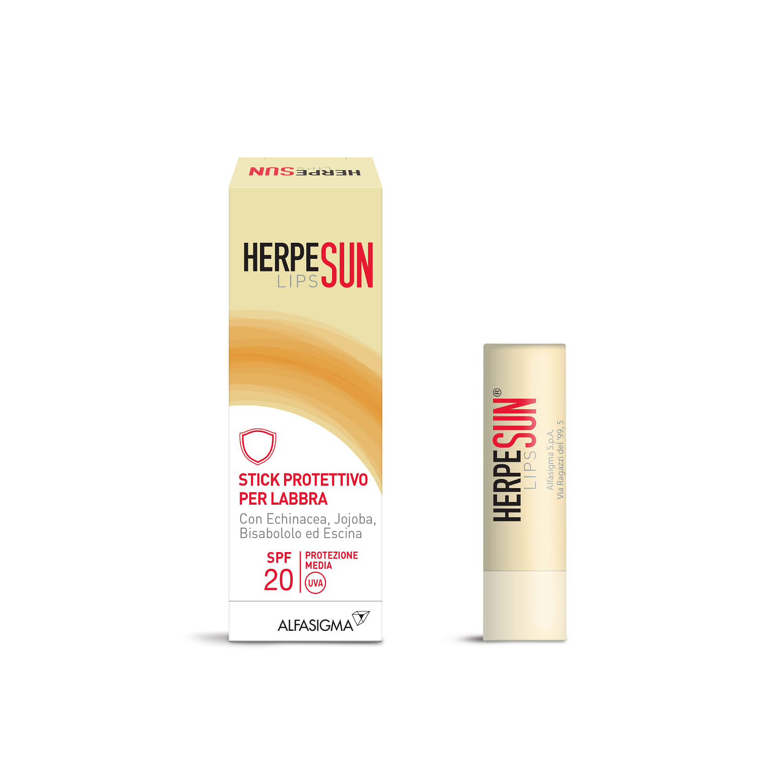 Herpesun Lip Stick Labbra Spf 20 5 Ml