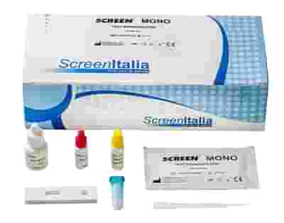 SCREEN TEST RAPIDO SCREEN TEST MONONUCLEOSI INDIVIDUAZIONE QUALITATIVA ANTICORPI ETEROFILI IN SANGUE INTERO/SIERO/PLASMA MEDIANTE IMMUNOCROMATOGRAFIA 25 PEZZI