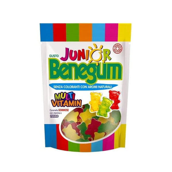 BENEGUM JUNIOR MULTIVITAMIN CARAMELLE GOMMOSE CON VITAMINE E FERRO 90 G