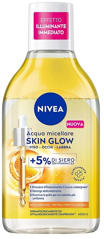 Nivea Acqua Micellare Bifase Skin Glow 400 Ml