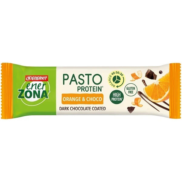 ENERZONA PASTO PROTEIN ORANGE&CHOCO BARRETTA RICOPERTA CON CIOCCOLATO FONDENTE 58 G