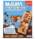 MISURA SENZA ZUCCHERI AGGIUNTI 4 BARRETTE CON FRUTTA SECCA E CIOCCOLATO X 30 G