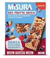 MISURA SENZA ZUCCHERI AGGIUNTI 4 BARRETTE ALLA FRUTTA SECCA FRUTTI ROSSI E CIOCCOLATO X 30 G