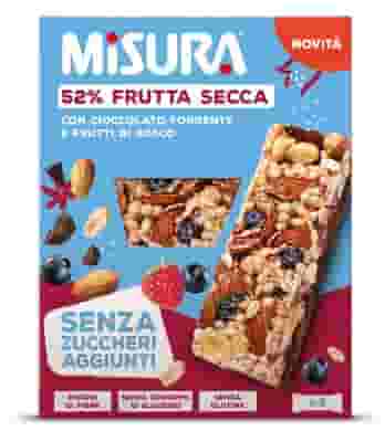 MISURA SENZA ZUCCHERI AGGIUNTI 4 BARRETTE ALLA FRUTTA SECCA FRUTTI ROSSI E CIOCCOLATO X 30 G