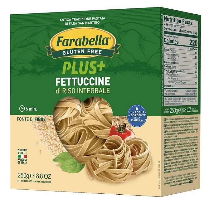 Farabella Fettuccine Riso Integrale Plus+ 250 G
