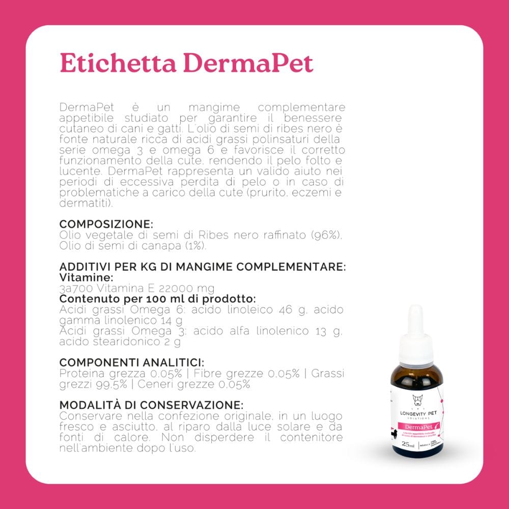 LONGEVITY PET DERMAPET 25 ML